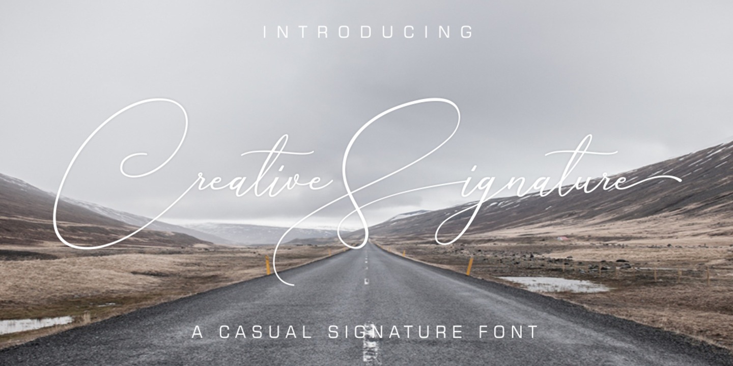 Пример шрифта Creative Signature